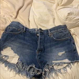 We the free denim distressed shorts